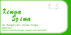 kinga szima business card